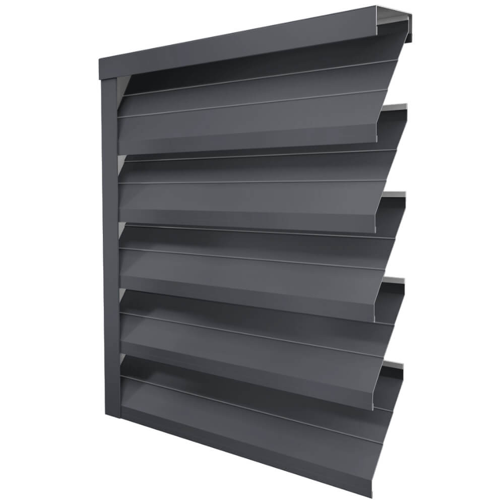 Ламель ЭКО-Z-US усиленная RAL7024 Серый Графит полиэстер односторонний