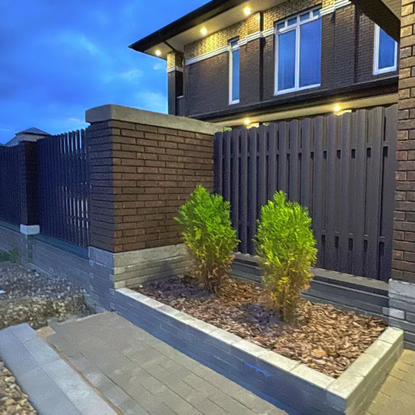 Фото 3 Штакетник Полукруглый RAL8019 МАТТЕ Темный Шоколад двусторонний