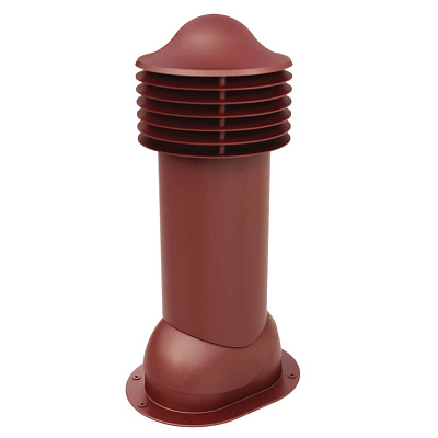 Труба вентиляционная VIOTTO d110мм h550мм для мягкой кровли RAL3005 красное вино утепленная