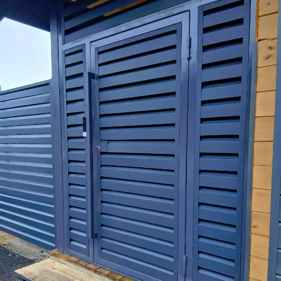 Забор жалюзи ХайТек 7024 МАТТЕ Серый Графит двусторонний матовый