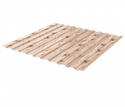 Профнастил (профлист) С-8 под дерево Клен светлый 0.45мм SteelArt (Россия) ширина 1.19(1,15)м