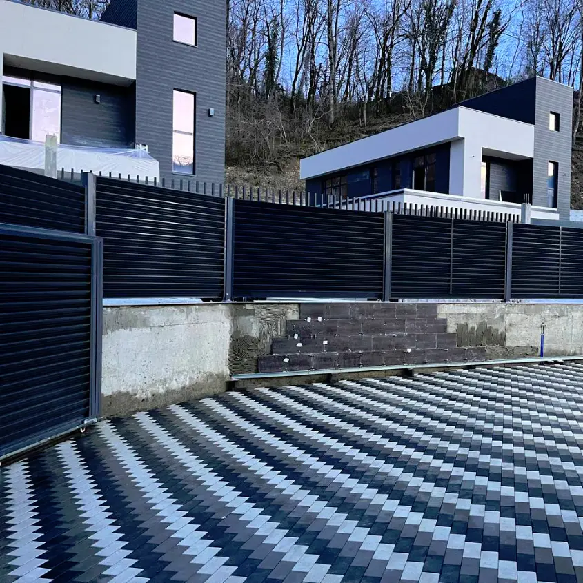 Фото 6 Забор жалюзи ЭКО-Z-US RAL7024 Серый Графит